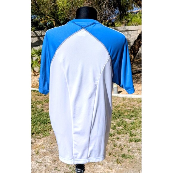 Adidas S/S Light Blue/White Adult Med Athletic Performance Sports Top Shirt EUC - Picture 4 of 7